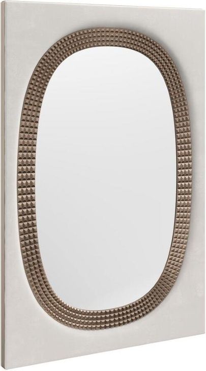 The appearance of Caracole Compositions Oxford Oval Mirror designed by Caracole in the transitional interior design. This  piece of furniture  was selected by 1StopBedrooms from Oxford Collection to add a touch of cosiness and style into your home. Sku: C103-422-042. Product Type: Mirror. Material: Resin. Image1