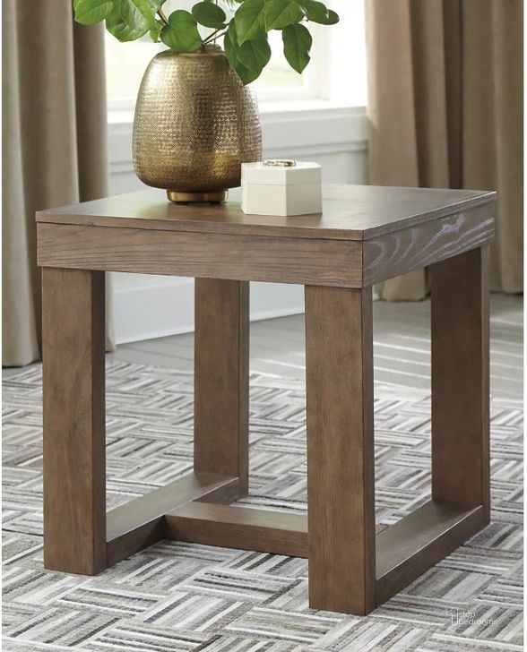 The appearance of Cariton Gray Square End Table designed by Signature Design by Ashley in the modern / contemporary interior design. This gray piece of furniture  was selected by 1StopBedrooms from Cariton Collection to add a touch of cosiness and style into your home. Sku: T471-2. Material: Wood. Product Type: End Table. Image1