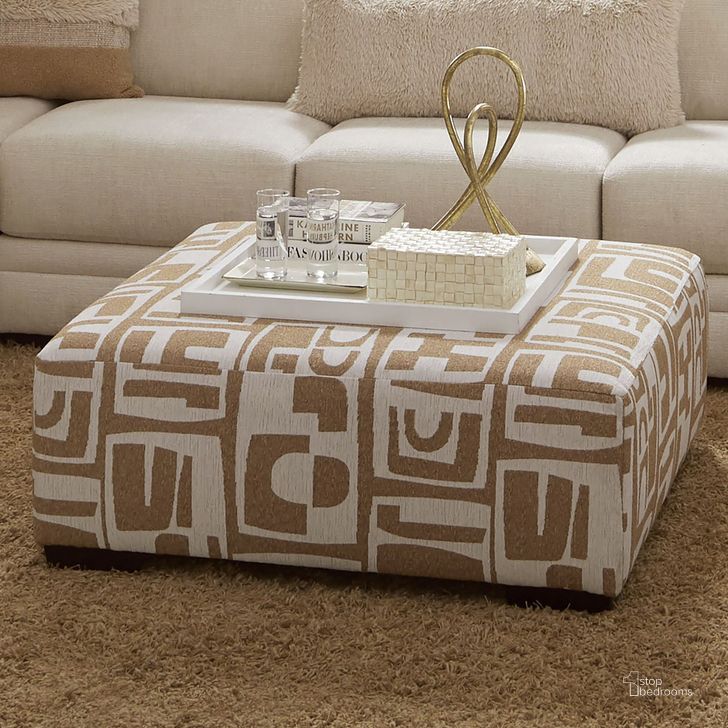 The appearance of Carleton Ottoman In Ivory and Tan designed by Furniture of America in the transitional interior design. This ivory and tan piece of furniture  was selected by 1StopBedrooms from Carleton Collection to add a touch of cosiness and style into your home. Sku: SM5172-OT. Product Type: Ottoman. Material: Chenille. Image1