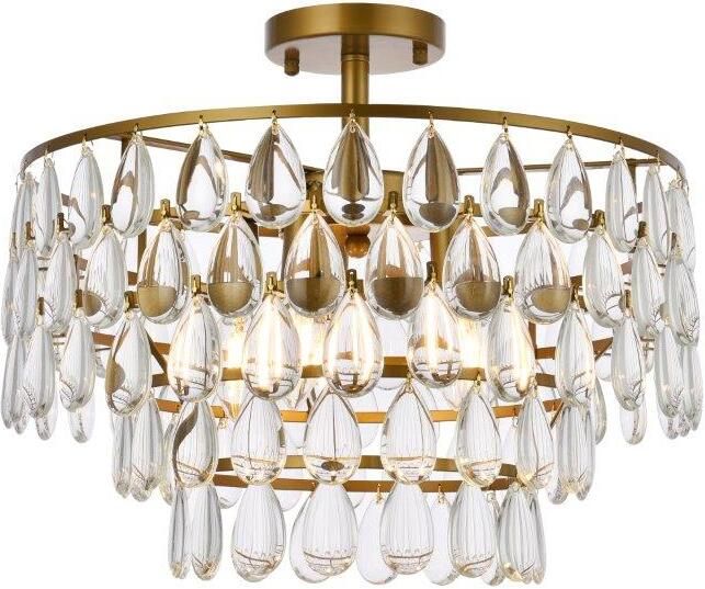 The appearance of Carpenter Lake Brass Flush Mount Lighting 0qd24308769 designed by Luxury Loft in the modern / contemporary interior design. This brass piece of furniture  was selected by 1StopBedrooms from Carpenter Lake Collection to add a touch of cosiness and style into your home. Sku: 1103F18BR. Product Type: Flush Mount. Material: Iron. Image1