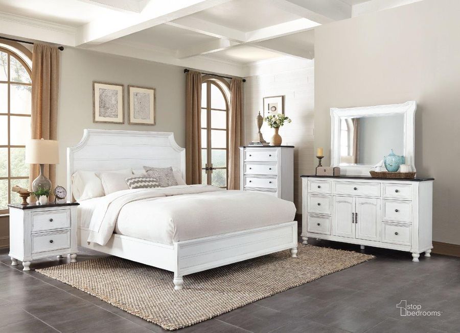 The appearance of Carriage House European Cottage Panel Bedroom Set designed by Sunny Design in the country / farmhouse interior design. This white piece of furniture  was selected by 1StopBedrooms from Carriage House Collection to add a touch of cosiness and style into your home. Sku: 2320EC-QF;2320EC-QH;2320EC-QR;2308EC-N. Bed Type: Panel Bed. Material: Wood. Product Type: Panel Bed. Bed Size: Queen. Image1