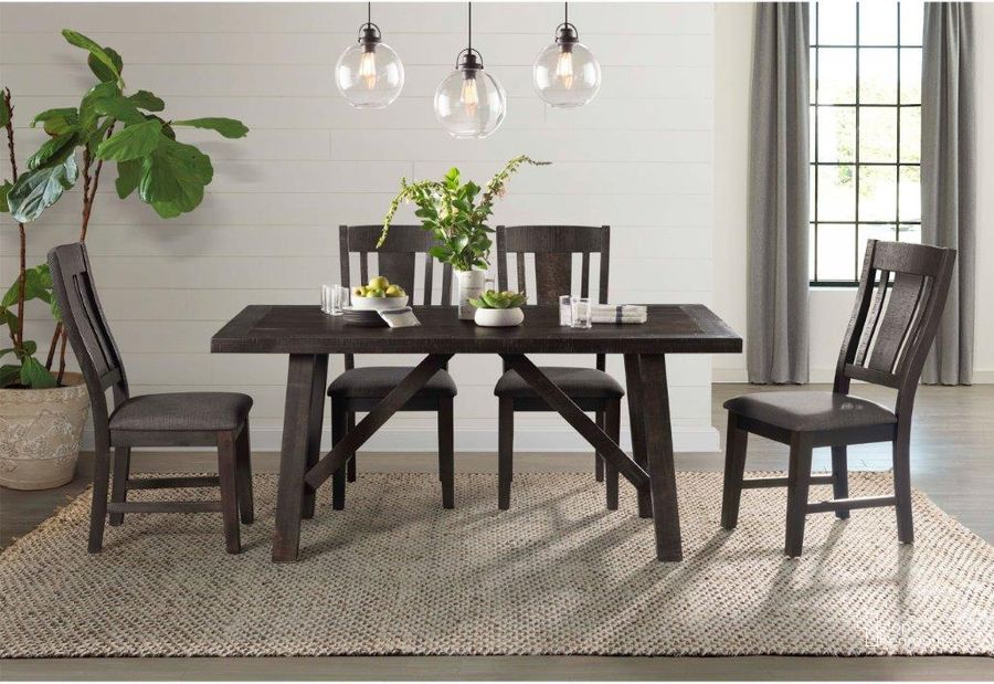 The appearance of Carter Dark Gray Rectangular Dining Room Set designed by Picket House in the modern / contemporary interior design. This brown piece of furniture  was selected by 1StopBedrooms from Carter Collection to add a touch of cosiness and style into your home. Sku: DCS100DT;DCS100SC. Table Base Style: Trestle. Material: Wood. Product Type: Dining Room Set. Table Top Shape: Rectangular. Size: 36". Image1
