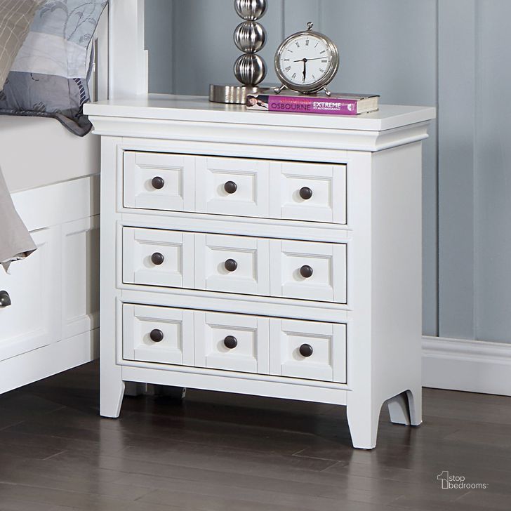 The appearance of Castile Night Stand With Usb In White designed by Furniture of America in the transitional interior design. This white piece of furniture  was selected by 1StopBedrooms from Castile Collection to add a touch of cosiness and style into your home. Sku: CM7413WH-N. Material: Wood. Product Type: Nightstand. Image1
