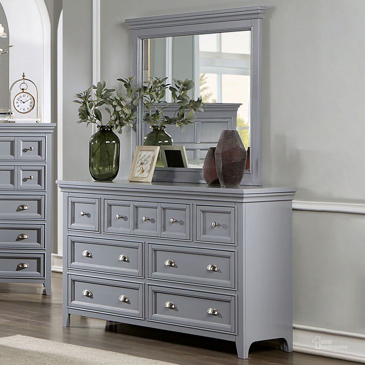 The appearance of Castlile Dresser In Gray designed by Furniture of America in the transitional interior design. This gray piece of furniture  was selected by 1StopBedrooms from Castlile Collection to add a touch of cosiness and style into your home. Sku: CM7413GY-D. Material: Wood. Product Type: Dresser. Image1