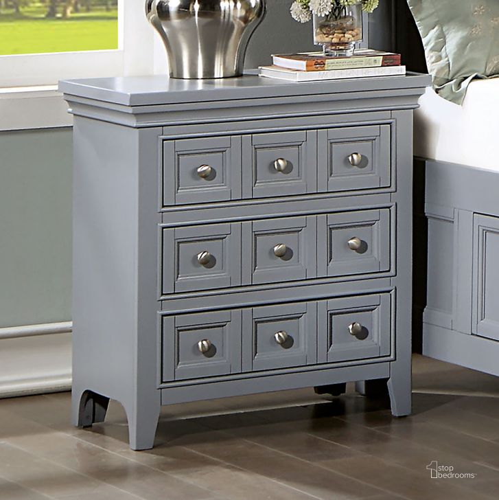 The appearance of Castlile Night Stand With Usb In Gray designed by Furniture of America in the transitional interior design. This gray piece of furniture  was selected by 1StopBedrooms from Castlile Collection to add a touch of cosiness and style into your home. Sku: CM7413GY-N. Material: Wood. Product Type: Nightstand. Image1