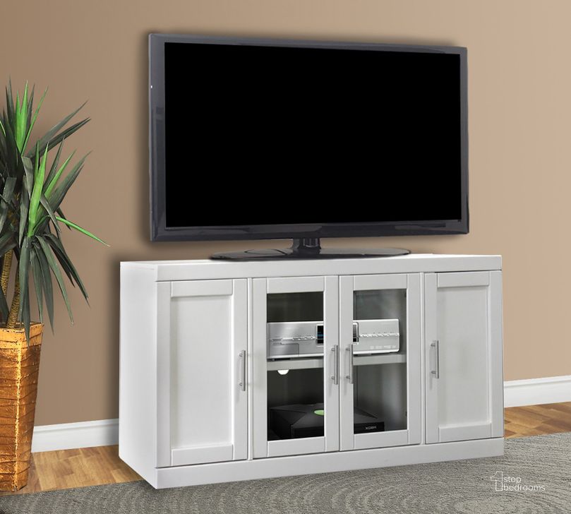 The appearance of Catalina Cottage White 56" TV Console designed by Parker House in the modern / contemporary interior design. This white piece of furniture  was selected by 1StopBedrooms from Catalina Collection to add a touch of cosiness and style into your home. Sku: CAT#411. Material: Wood. Product Type: TV Stands and TV Console. Image1