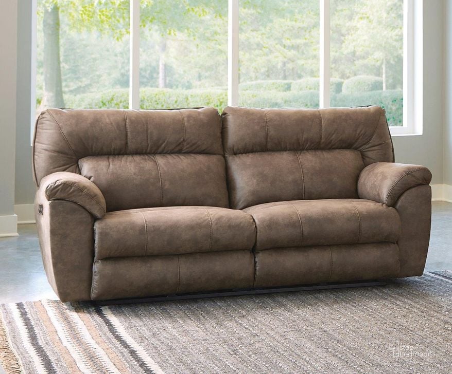 The appearance of Catnapper Hollins Power Reclining Sofa designed by Catnapper in the transitional interior design. This coffee piece of furniture  was selected by 1StopBedrooms from Hollins Collection to add a touch of cosiness and style into your home. Sku: 62651142949. Material: Polyester. Product Type: Reclining Sofa. Image1