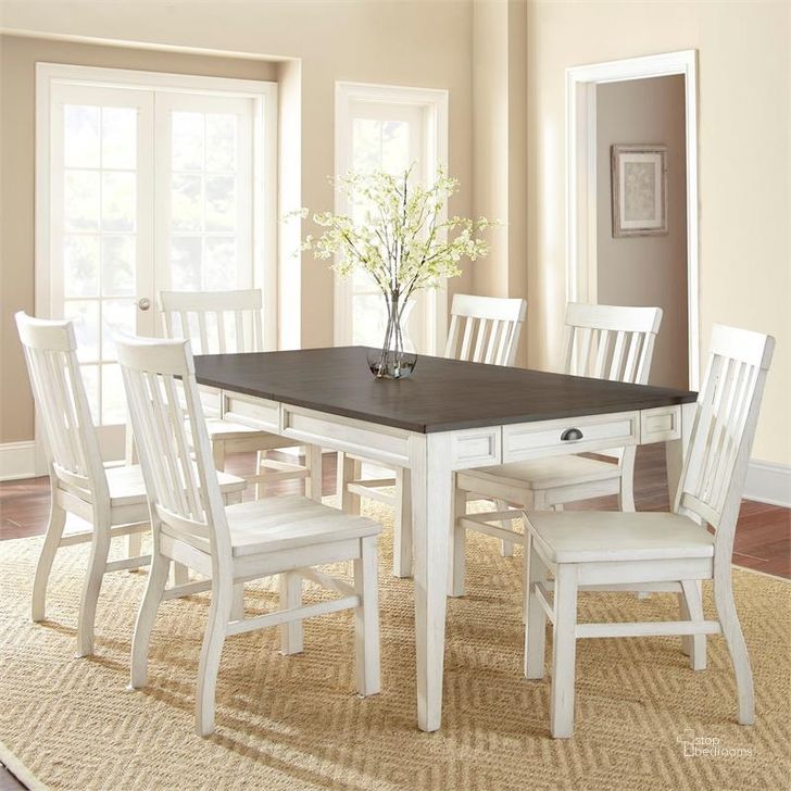 The appearance of Cayla 7 Pc Dining Set CY400TW7PC designed by Steve Silver in the country / farmhouse interior design. This dark oak piece of furniture  was selected by 1StopBedrooms from Cayla Collection to add a touch of cosiness and style into your home. Sku: CY400TKW;CY400SW;CY400SW;CY400SW. Material: Wood. Product Type: Dining Room Set. Image1