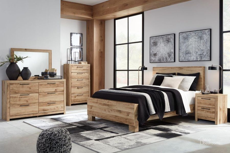 The appearance of Celt Tan Brown Bedroom Set 0qd24495612 designed by Atelier Home in the modern / contemporary interior design. This tan brown piece of furniture  was selected by 1StopBedrooms from Celt Collection to add a touch of cosiness and style into your home. Sku: B1050-54;B1050-57;B1050-96;B1050-92. Bed Type: Panel Bed. Material: Wood. Product Type: Panel Bed. Bed Size: Queen. Image1