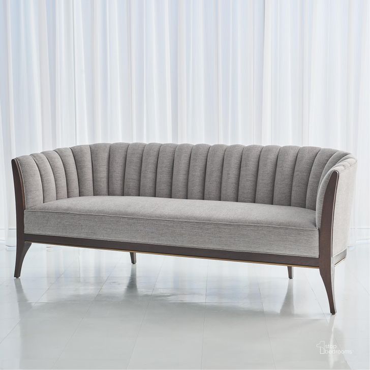 The appearance of Channel Back Sofa In Silversmith designed by Global Views in the modern / contemporary interior design. This gray piece of furniture  was selected by 1StopBedrooms from Channel Collection to add a touch of cosiness and style into your home. Sku: 2585. Material: Wood. Product Type: Sofa. Image1