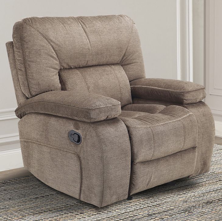 The appearance of Chapman Kona Glider Recliner designed by Parker House in the modern / contemporary interior design. This kona piece of furniture  was selected by 1StopBedrooms from Chapman Collection to add a touch of cosiness and style into your home. Sku: MCHA#812G-KON. Material: Polyester. Product Type: Recliners and Rocker. Image1