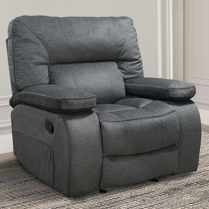 The appearance of Chapman Polo Glider Recliner designed by Parker House in the modern / contemporary interior design. This gray piece of furniture  was selected by 1StopBedrooms from Chapman Collection to add a touch of cosiness and style into your home. Sku: MCHA#812G-POL. Material: Polyester. Product Type: Recliners and Rocker. Image1