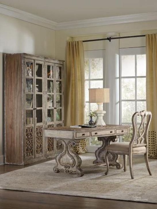The appearance of Chatelet Light Brown Writing Home Office Set designed by Hooker in the traditional interior design. This light brown piece of furniture  was selected by 1StopBedrooms from Chatelet Collection to add a touch of cosiness and style into your home. Sku: 5300-10482;5351-75310. Material: Wood. Product Type: Home Office Set. Image1