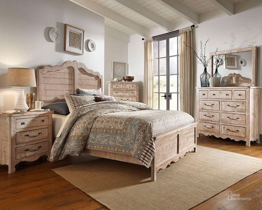 The appearance of Chatsworth Chalk Panel Bedroom Set designed by Progressive Furniture in the traditional interior design. This beige piece of furniture  was selected by 1StopBedrooms from Chatsworth Collection to add a touch of cosiness and style into your home. Sku: B643-34;B643-35;B643-78;B643-43. Bed Type: Panel Bed. Product Type: Panel Bed. Bed Size: Queen. Material: Pine. Image1