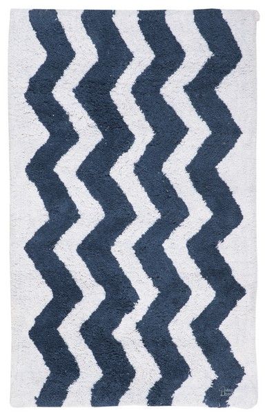 The appearance of Chevron Tufted Bath Mat Set of 2 in Blue PMB727E-2134-SET2 designed by Safavieh in the modern / contemporary interior design. This blue piece of furniture  was selected by 1StopBedrooms from Chevron Collection to add a touch of cosiness and style into your home. Sku: PMB727E-2134-SET2. Product Type: Rug. Material: Cotton. Image1