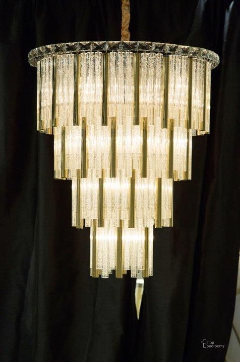The appearance of Chimes - 18 Light Chandelier - Gold designed by AICO in the traditional interior design. This gold piece of furniture  was selected by 1StopBedrooms from Lighting Collection to add a touch of cosiness and style into your home. Sku: LT-CH960G-18GLD;LT-CH960F. Product Type: Chandelier.