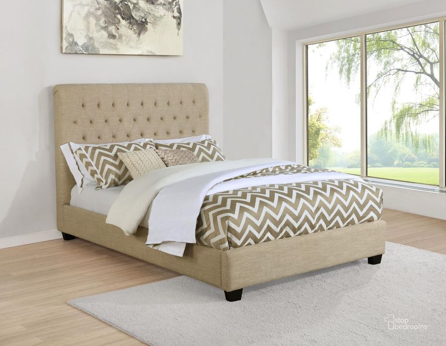 The appearance of Chloe Queen Platform Bed designed by Coaster in the traditional interior design. This cream piece of furniture  was selected by 1StopBedrooms from Chloe Collection to add a touch of cosiness and style into your home. Sku: 300007QB1;300007QB2. Bed Type: Platform Bed. Material: Wood. Product Type: Platform Bed. Bed Size: Queen. Image1