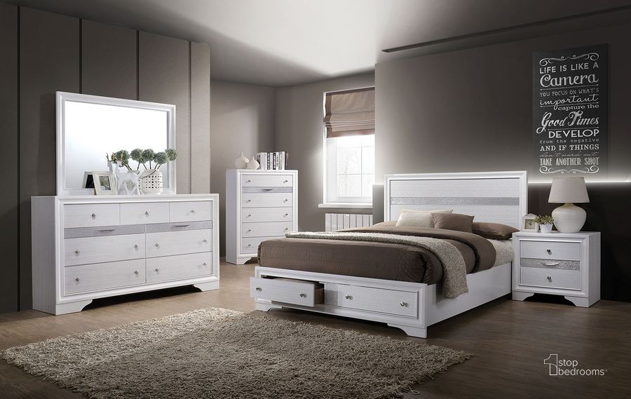 The appearance of Chrissy Full Bed In White designed by Furniture of America in the modern / contemporary interior design. This white piece of furniture  was selected by 1StopBedrooms from Chrissy Collection to add a touch of cosiness and style into your home. Sku: CM7552F-HBFB;CM7552F-R;CM7552F-DR. Bed Type: Platform Bed. Material: Wood. Product Type: Platform Bed. Bed Size: Full.