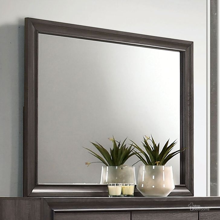 The appearance of Chrissy Mirror In Gray designed by Furniture of America in the modern / contemporary interior design. This gray piece of furniture  was selected by 1StopBedrooms from Chrissy Collection to add a touch of cosiness and style into your home. Sku: CM7552GY-M. Material: Wood. Product Type: Mirror.