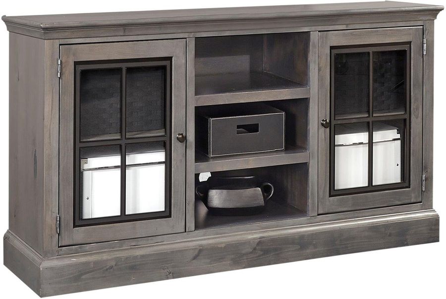 The appearance of Churchill 59 Inch Console With 2 Doors In Grey designed by Aspenhome in the traditional interior design. This grey piece of furniture  was selected by 1StopBedrooms from Churchill Collection to add a touch of cosiness and style into your home. Sku: DR1230-GRY. Material: Wood. Product Type: TV Console. Image1
