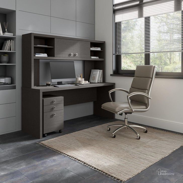 The appearance of Cirocco Charcoal Desk & Hutch Home Office Desk with Hutch 0qb24474908 designed by Luxury Loft in the modern / contemporary interior design. This charcoal piece of furniture  was selected by 1StopBedrooms from Cirocco Collection to add a touch of cosiness and style into your home. Sku: ECH048CM. Material: Wood. Product Type: Desk & Hutch. Image1