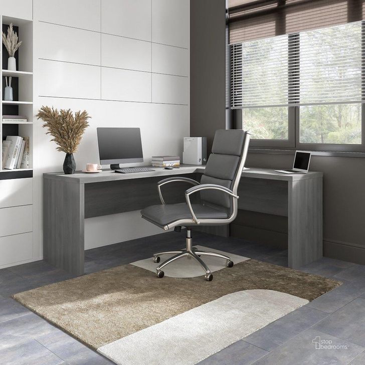 The appearance of Cirocco Gray Computer Desk 0qb24474035 designed by Luxury Loft in the modern / contemporary interior design. This gray piece of furniture  was selected by 1StopBedrooms from Cirocco Collection to add a touch of cosiness and style into your home. Sku: ECH054MG. Material: Wood. Product Type: Computer Desk. Image1