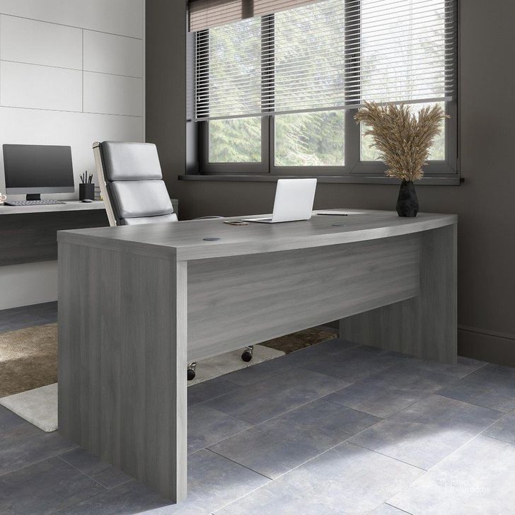 The appearance of Cirocco Gray Home Office Desk & Hutch 0qb24474064 designed by Luxury Loft in the modern / contemporary interior design. This gray piece of furniture  was selected by 1StopBedrooms from Cirocco Collection to add a touch of cosiness and style into your home. Sku: KI60409-03. Material: Wood. Product Type: Home Office Desk. Image1