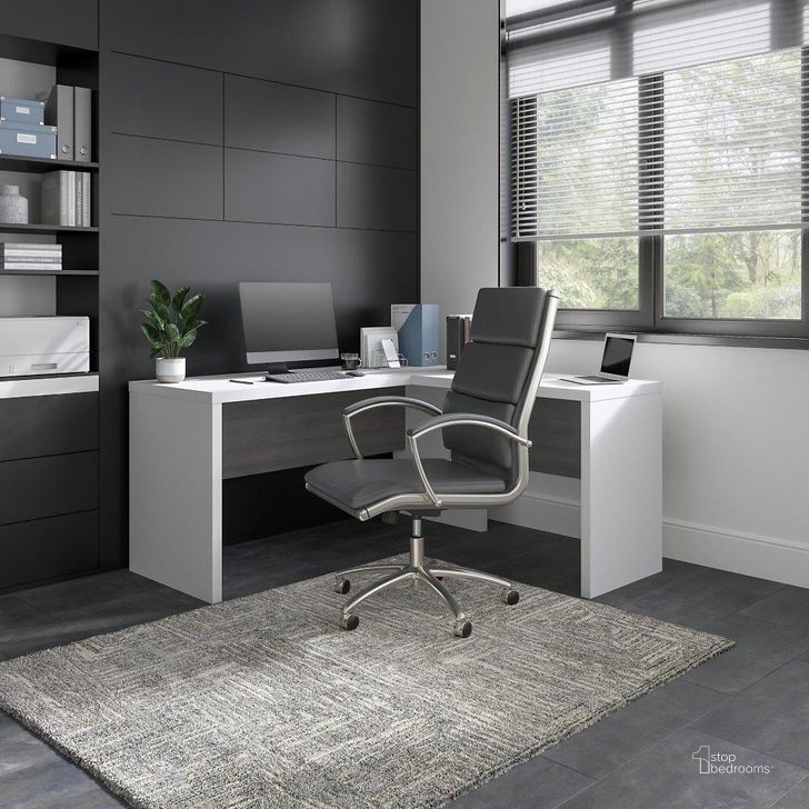 The appearance of Cirocco White and Gray Desk & Hutch 0qb24519295 designed by Luxury Loft in the modern / contemporary interior design. This white and gray piece of furniture  was selected by 1StopBedrooms from Cirocco Collection to add a touch of cosiness and style into your home. Sku: ECH026WHMG. Material: Wood. Product Type: Desk. Image1