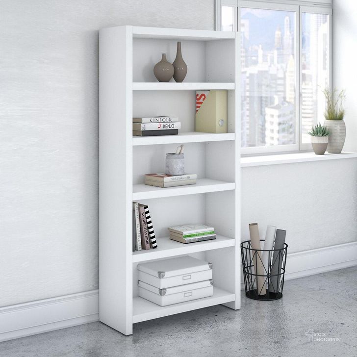 The appearance of Cirocco White Bookcases, Book Shelf designed by Luxury Loft in the modern / contemporary interior design. This white piece of furniture  was selected by 1StopBedrooms from Cirocco Collection to add a touch of cosiness and style into your home. Sku: KI60104-03. Product Type: Bookcase. Image1
