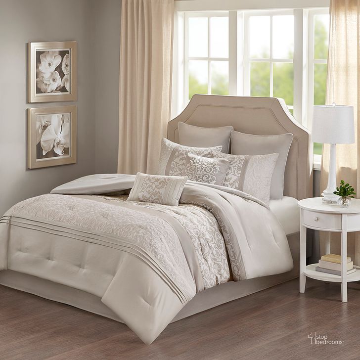The appearance of Clark King Bed With 2 Nightstands In Pecan designed by Olliix in the transitional interior design. This pecan piece of furniture  was selected by 1StopBedrooms from Clark Collection to add a touch of cosiness and style into your home. Sku: IIF19-0031. Bed Type: Panel Bed. Product Type: Panel Bed. Bed Size: King. Material: MDF. Image1