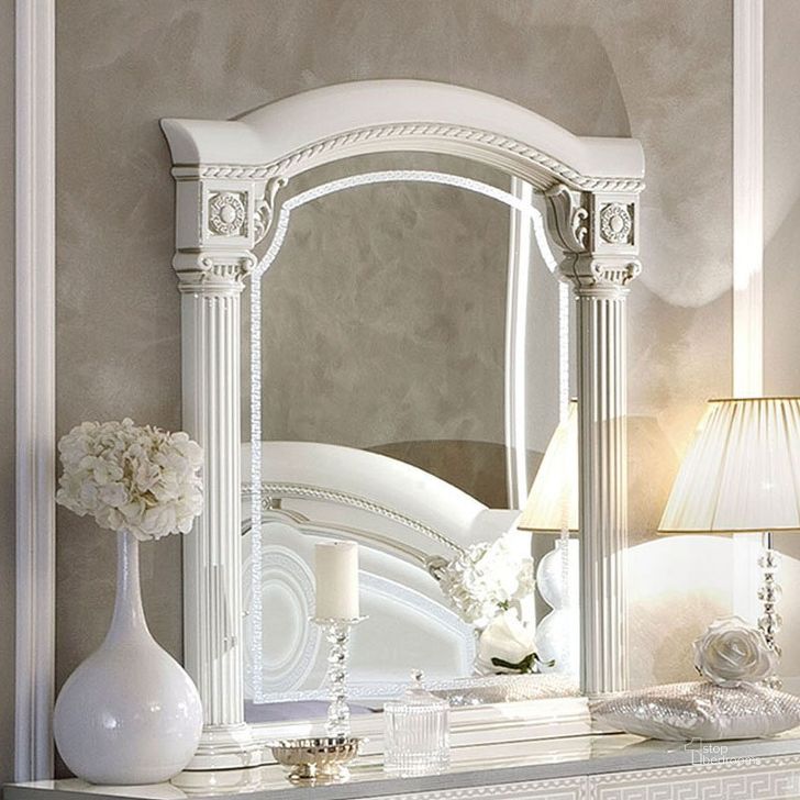 The appearance of Clayson White Dresser Mirror designed by Windsor Home in the traditional interior design. This white piece of furniture  was selected by 1StopBedrooms from Clayson Collection to add a touch of cosiness and style into your home. Sku: AIDAMIRRORWHITESILVE. Material: MDF. Product Type: Dresser Mirror.
