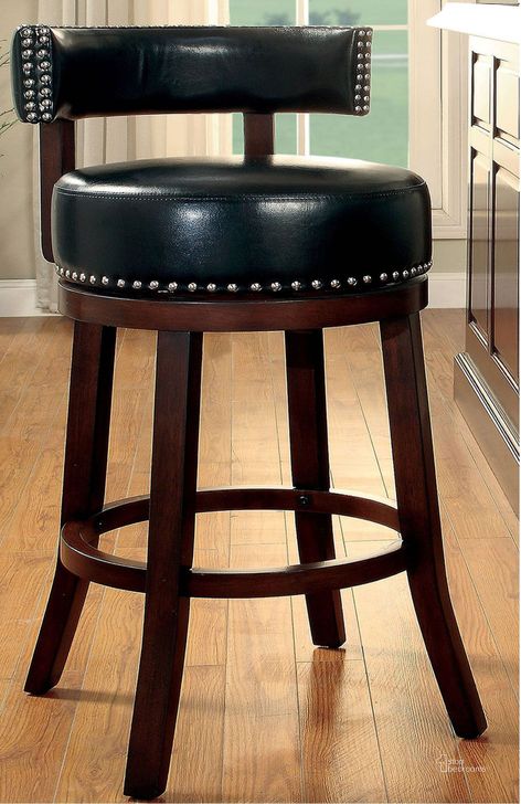 The appearance of Shirley Black 24" Bar Stool Set Of 2 designed by Furniture of America in the modern / contemporary interior design. This black piece of furniture  was selected by 1StopBedrooms from Shirley Collection to add a touch of cosiness and style into your home. Sku: CM-BR6251BK-24-2PK. Material: Wood. Product Type: Barstool. Image1
