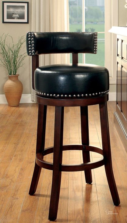 The appearance of Shirley Black 29" Bar Stool Set Of 2 designed by Furniture of America in the modern / contemporary interior design. This black piece of furniture  was selected by 1StopBedrooms from Shirley Collection to add a touch of cosiness and style into your home. Sku: CM-BR6251BK-29-2PK. Material: Fabric. Product Type: Barstool. Image1