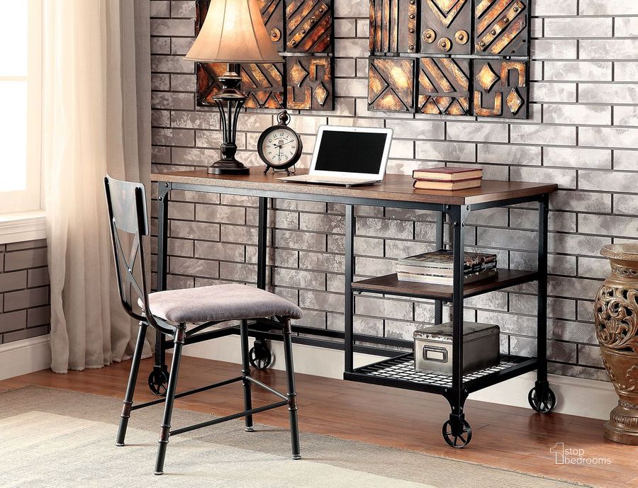 The appearance of Cori Antique Black Desk designed by Furniture of America in the modern / contemporary interior design. This black piece of furniture  was selected by 1StopBedrooms from Cori Collection to add a touch of cosiness and style into your home. Sku: CM-DK6276. Material: Metal. Product Type: Desk.