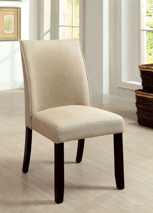 The appearance of Cimma Upholstered Side Chair Set of 2 designed by Furniture of America in the modern / contemporary interior design. This brown piece of furniture  was selected by 1StopBedrooms from Cimma Collection to add a touch of cosiness and style into your home. Sku: CM3556SC-2PK. Material: Wood. Product Type: Side Chair. Image1