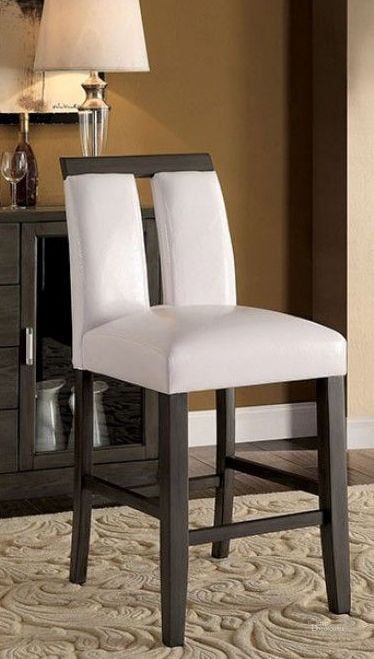 The appearance of Luminar Ii Gray and White Counter Height Chair Set of 2 designed by Furniture of America in the modern / contemporary interior design. This white piece of furniture  was selected by 1StopBedrooms from Luminar Ii Collection to add a touch of cosiness and style into your home. Sku: CM3559GY-PC-2PK. Product Type: Barstool. Material: Vinyl. Image1