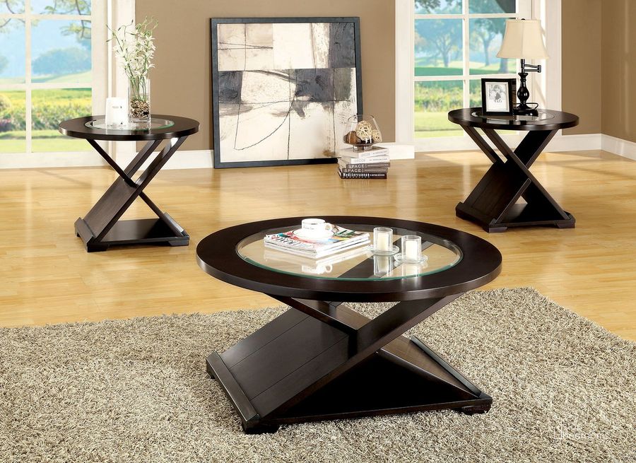 The appearance of Orbe 3 Piece Occasional Table Set designed by Furniture of America in the modern / contemporary interior design. This brown piece of furniture  was selected by 1StopBedrooms from Orbe Collection to add a touch of cosiness and style into your home. Sku: CM4006-3PK-1;CM4006-3PK-2. Product Type: Occasional Table Set.