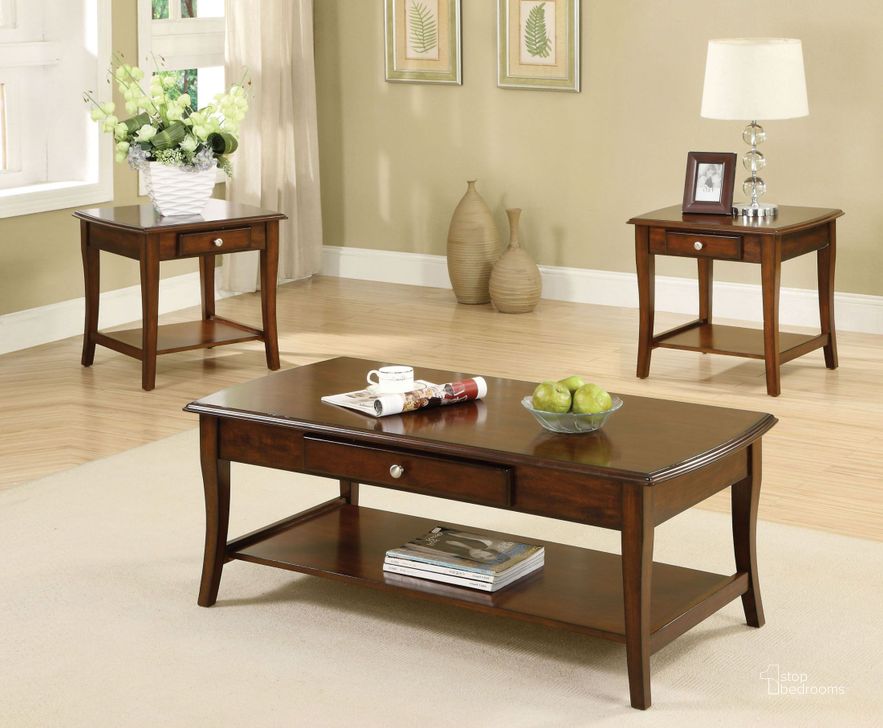 The appearance of Lincoln Park 3 Piece Occasional Table Set designed by Furniture of America in the transitional interior design. This brown piece of furniture  was selected by 1StopBedrooms from Lincoln Park Collection to add a touch of cosiness and style into your home. Sku: CM4702-3PK. Material: Wood. Product Type: Occasional Table Set.
