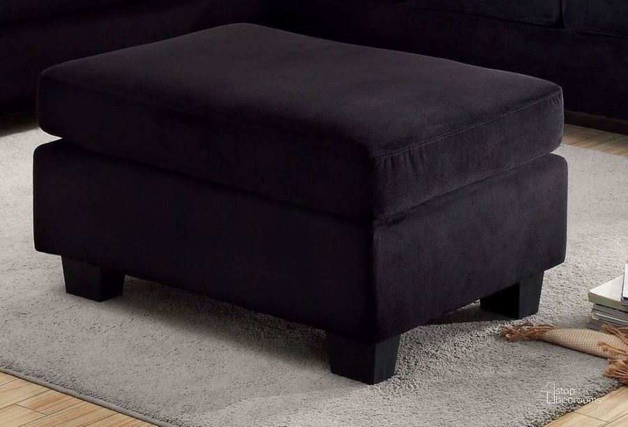 The appearance of Lomma Black Flannelette Fabric Ottoman designed by Furniture of America in the modern / contemporary interior design. This black piece of furniture  was selected by 1StopBedrooms from Lomma Collection to add a touch of cosiness and style into your home. Sku: CM6316-OT. Material: Fabric. Product Type: Ottoman. Image1