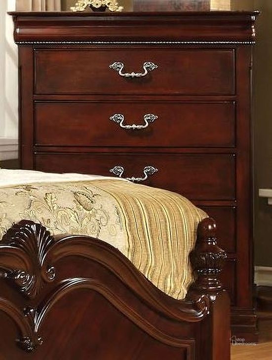 Mandura Cherry Poster Bedroom Set By Furniture Of America Stopbedrooms