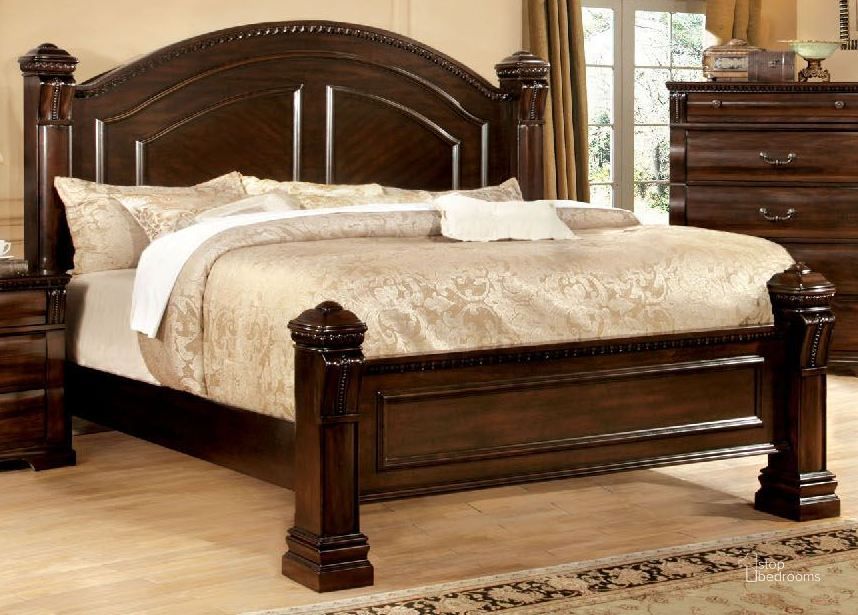 The appearance of Burleigh Cherry Queen Panel Bed designed by Furniture of America in the transitional interior design. This brown piece of furniture  was selected by 1StopBedrooms from Burleigh Collection to add a touch of cosiness and style into your home. Sku: CM7791Q-1;CM7791Q-2;CM7791Q-3;CM7791Q-4;CM7791Q-5. Bed Type: Panel Bed. Material: Wood. Product Type: Panel Bed. Bed Size: Queen. Image1
