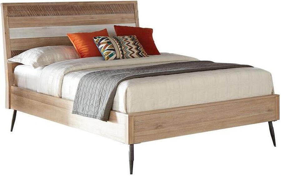 The appearance of Coaster Furniture Marlow Rough Sawn King Bed designed by Coaster in the rustic / southwestern interior design. This beige piece of furniture  was selected by 1StopBedrooms from Marlow Collection to add a touch of cosiness and style into your home. Sku: 215761KEB1;215761KEB2;215761KEB3. Bed Type: Platform Bed. Material: Wood. Product Type: Platform Bed. Bed Size: King. Image1