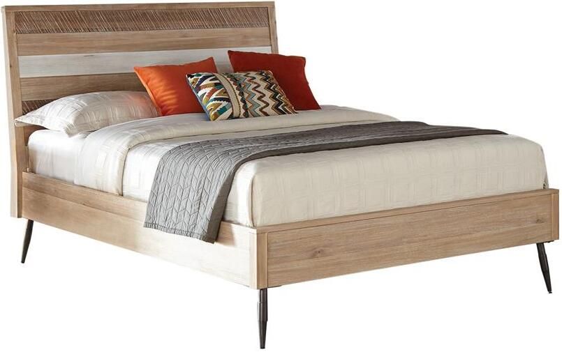 The appearance of Coaster Furniture Marlow Rough Sawn Queen Bed designed by Coaster in the rustic / southwestern interior design. This beige piece of furniture  was selected by 1StopBedrooms from Marlow Collection to add a touch of cosiness and style into your home. Sku: 215761QB1;215761QB2;215761QB3. Bed Type: Platform Bed. Material: Wood. Product Type: Platform Bed. Bed Size: Queen. Image1