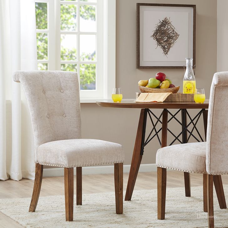 The appearance of Colfax Dining Chair Set Of 2 In Cream designed by Olliix in the transitional interior design. This cream piece of furniture  was selected by 1StopBedrooms from Colfax Collection to add a touch of cosiness and style into your home. Sku: FPF20-0547. Material: Wood. Product Type: Dining Chair. Image1