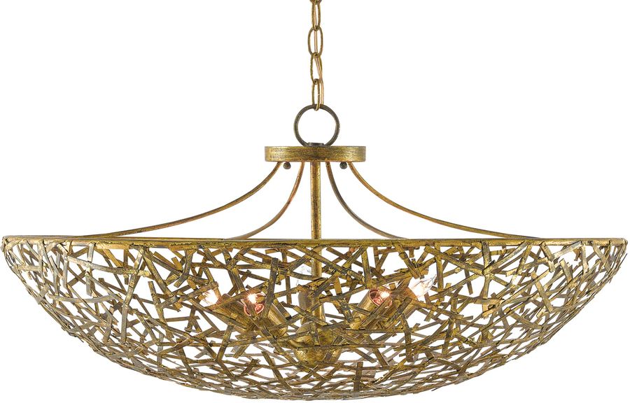 The appearance of Confetti Bowl Gold Chandelier designed by Currey & Company in the modern / contemporary interior design. This gold piece of furniture  was selected by 1StopBedrooms from Confetti Collection to add a touch of cosiness and style into your home. Sku: 9000-0430. Product Type: Chandelier. Material: Iron. Image1