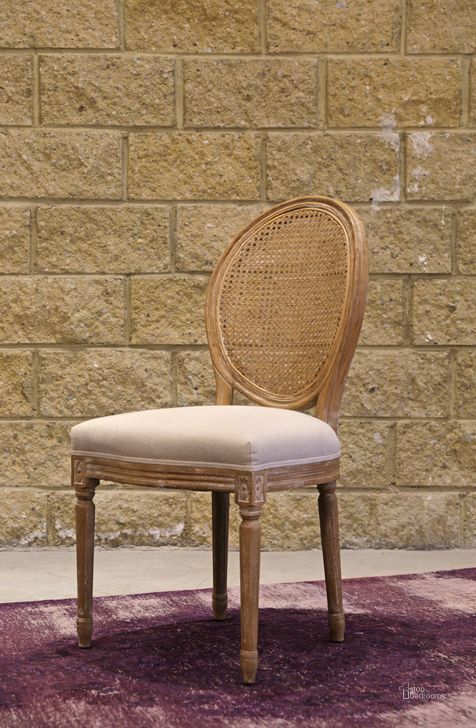 The appearance of Continenta Napoleon Dining Chair Set of 2 With Cane Back In Antique Linen designed by LH Imports in the traditional interior design. This light brown piece of furniture  was selected by 1StopBedrooms from Continenta Collection to add a touch of cosiness and style into your home. Sku: SDC15-020. Product Type: Dining Chair. Material: PU.