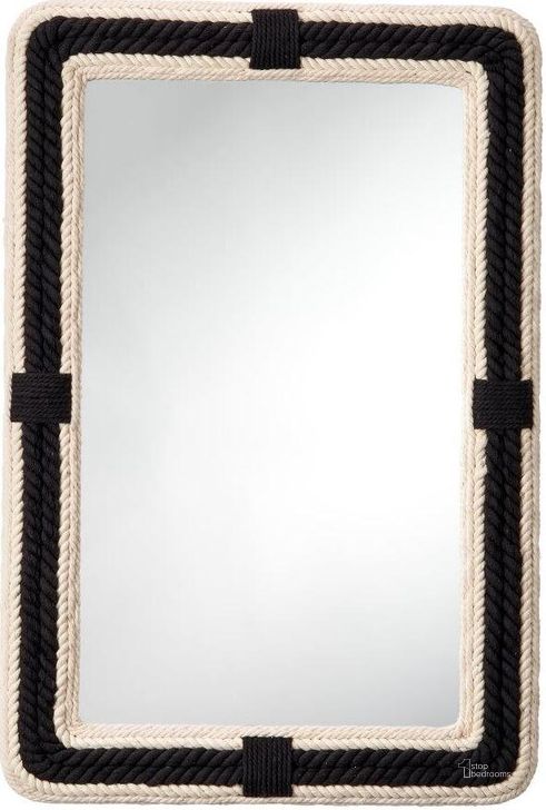 The appearance of Contrast Off White and Black Rectangle Mirror designed by Jamie Young Company in the modern / contemporary interior design. This off white and black piece of furniture  was selected by 1StopBedrooms from Contrast Collection to add a touch of cosiness and style into your home. Sku: LS6CONTRECBW. Product Type: Accent Mirror. Material: Jute. Image1