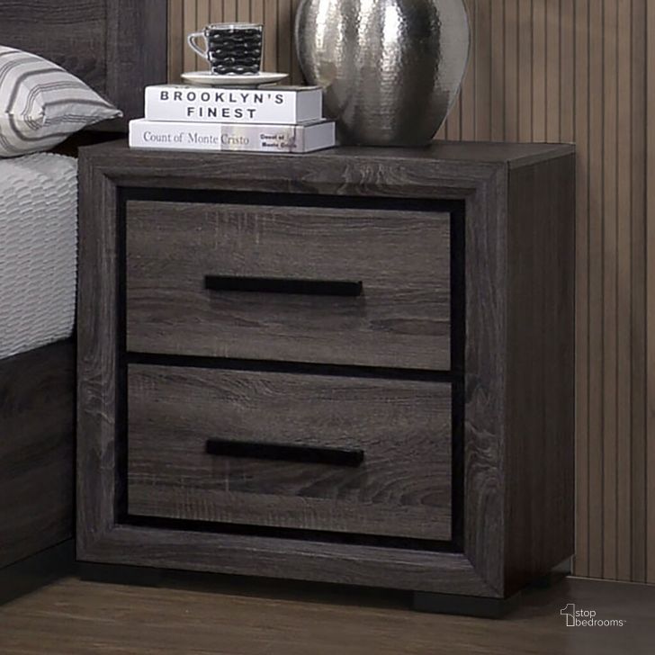 The appearance of Conwy Night Stand In Gray designed by Furniture of America in the modern / contemporary interior design. This gray piece of furniture  was selected by 1StopBedrooms from Conwy Collection to add a touch of cosiness and style into your home. Sku: CM7549N. Material: Wood. Product Type: Nightstand.