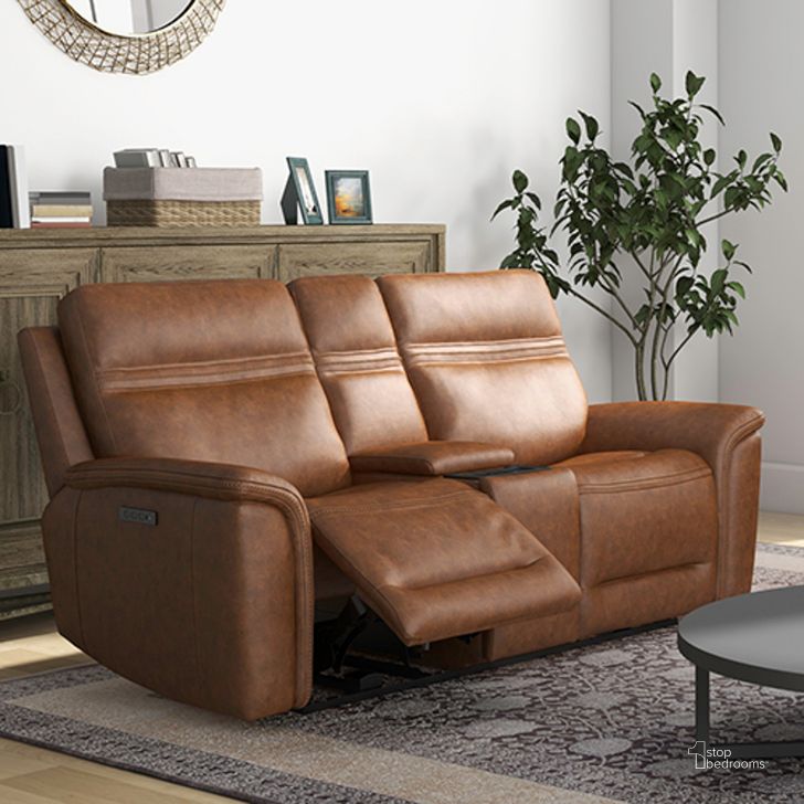 The appearance of Cooper Loveseat With Console In Camel designed by Liberty in the transitional interior design. This camel piece of furniture  was selected by 1StopBedrooms from Cooper Collection to add a touch of cosiness and style into your home. Sku: 7007CM-23P. Product Type: Loveseat. Material: Plywood. Image1