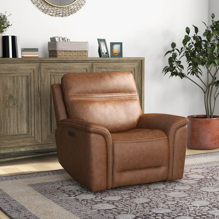 The appearance of Cooper Sg Power Recliner In Camel designed by Liberty in the transitional interior design. This camel piece of furniture  was selected by 1StopBedrooms from Cooper Collection to add a touch of cosiness and style into your home. Sku: 7007CM-13P. Product Type: Recliner. Material: Plywood. Image1